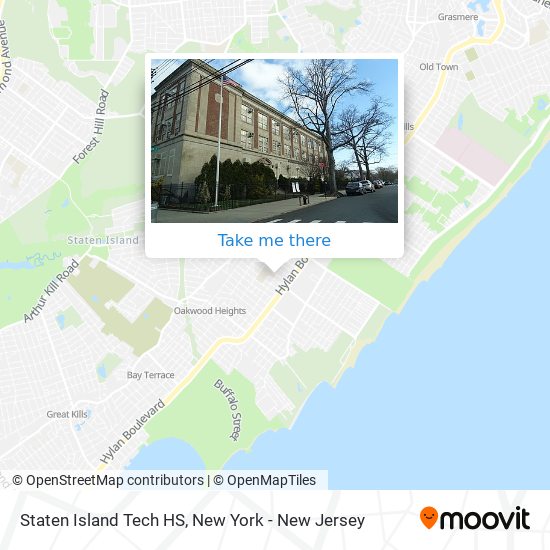 Mapa de Staten Island Tech HS