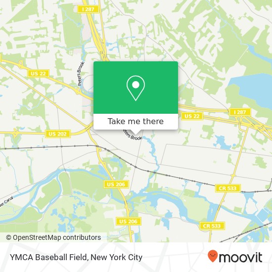 Mapa de YMCA Baseball Field