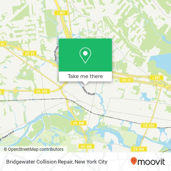 Bridgewater Collision Repair map