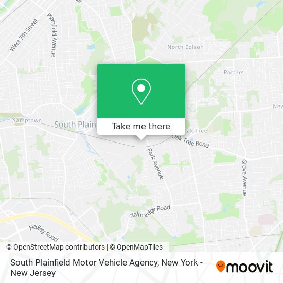 South Plainfield Motor Vehicle Agency map