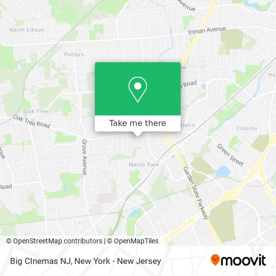 Big CInemas NJ map