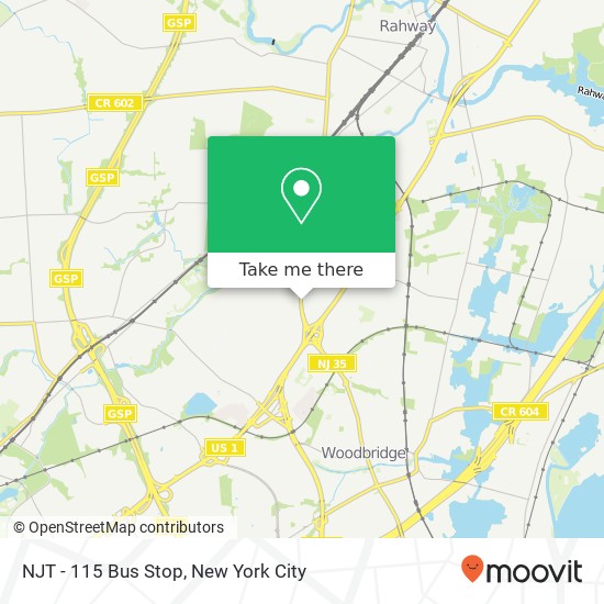 Mapa de NJT - 115 Bus Stop