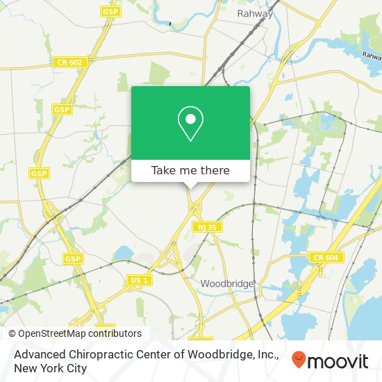 Mapa de Advanced Chiropractic Center of Woodbridge, Inc.