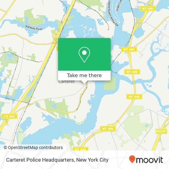 Carteret Police Headquarters map