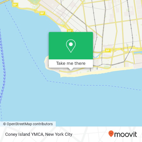 Coney Island YMCA map