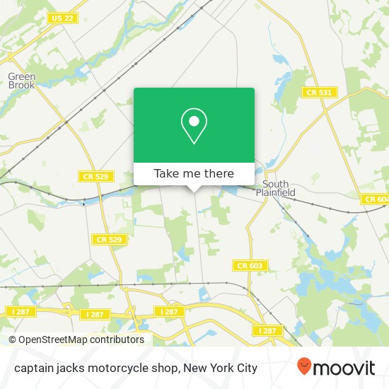 Mapa de captain jacks motorcycle shop