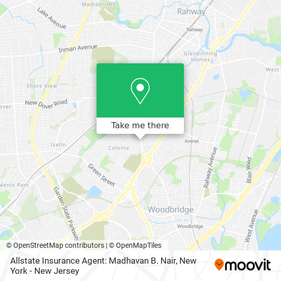 Mapa de Allstate Insurance Agent: Madhavan B. Nair