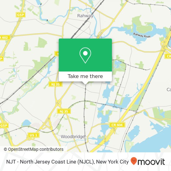 NJT - North Jersey Coast Line (NJCL) map