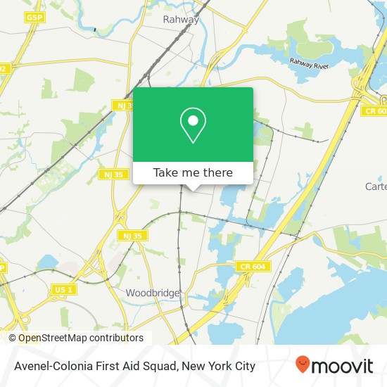 Mapa de Avenel-Colonia First Aid Squad