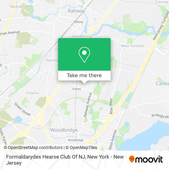 Formaldarydes Hearse Club Of NJ map