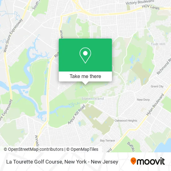 La Tourette Golf Course map