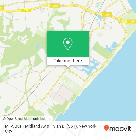 Mapa de MTA Bus - Midland Av & Hylan Bl (S51)