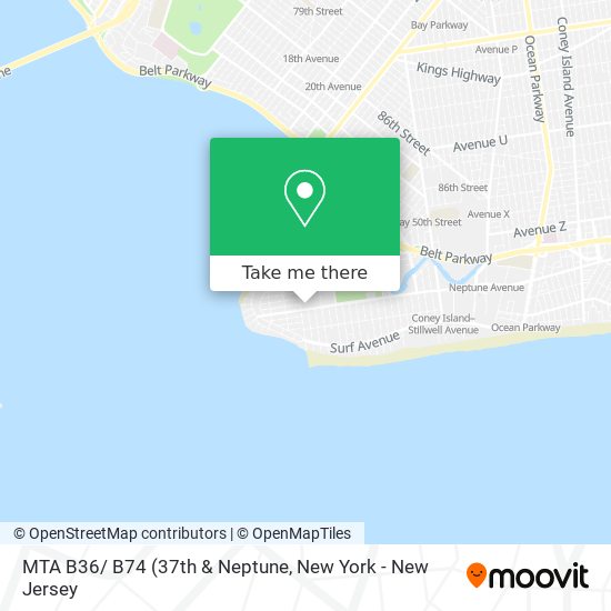 MTA B36/ B74 map