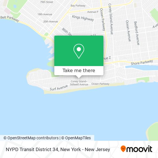 NYPD Transit District 34 map