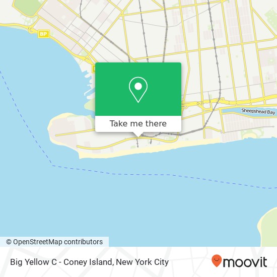 Big Yellow C - Coney Island map