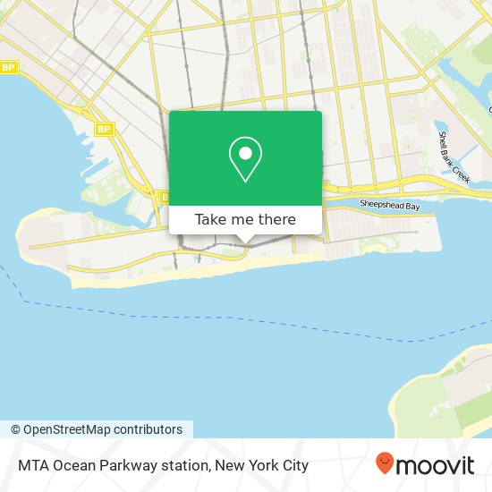 Mapa de MTA Ocean Parkway station