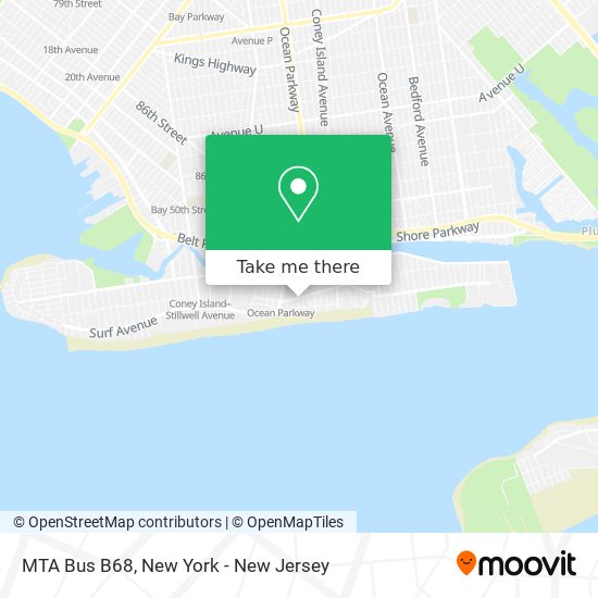 MTA Bus B68 map