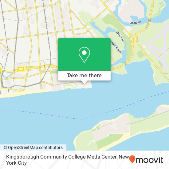 Mapa de Kingsborough Community College Meda Center