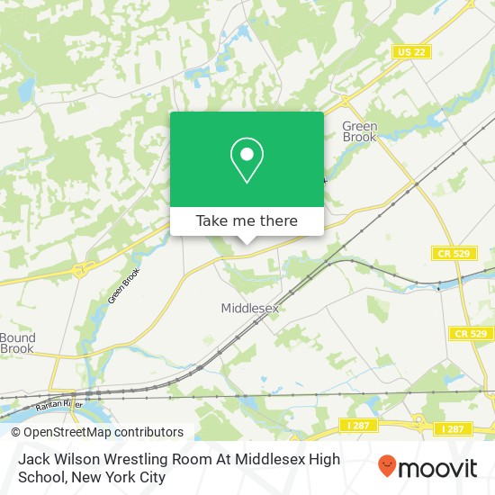 Jack Wilson Wrestling Room At Middlesex High School map