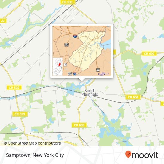 Samptown map