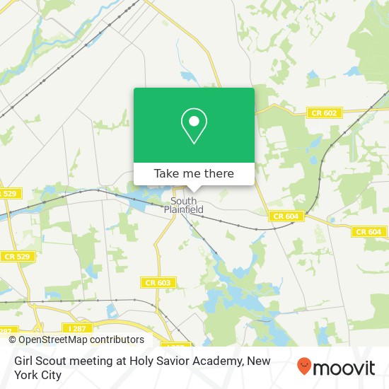 Girl Scout meeting at Holy Savior Academy map