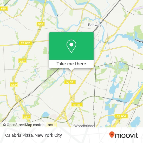 Calabria Pizza map