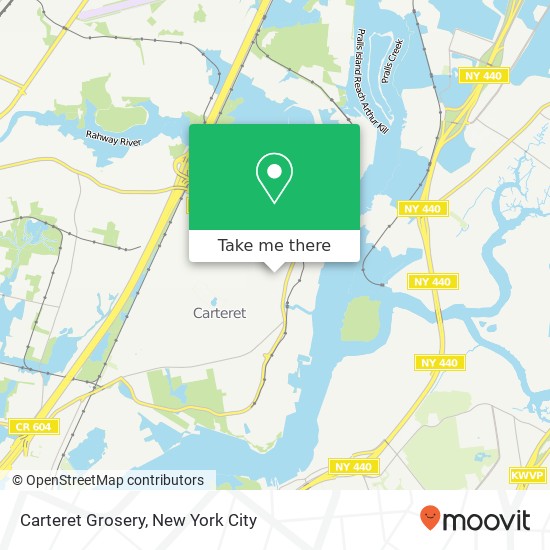 Carteret Grosery map