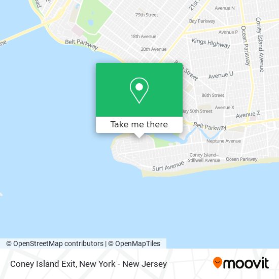 Mapa de Coney Island Exit