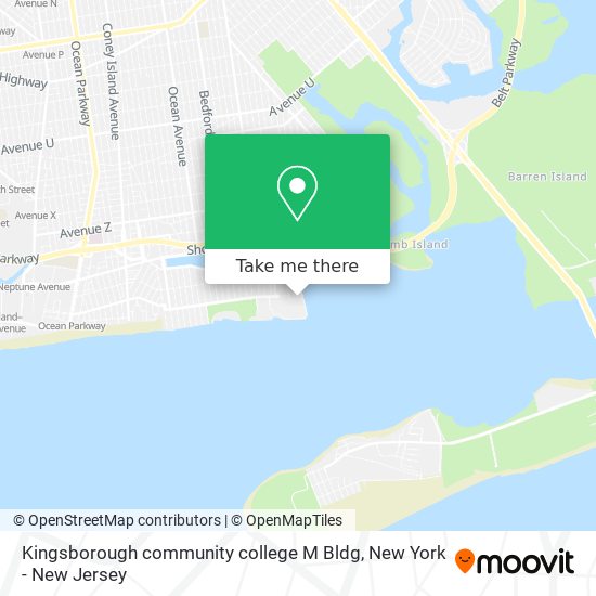 Kingsborough community college M Bldg map