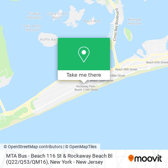 MTA Bus - Beach 116 St & Rockaway Beach Bl (Q22 / Q53 / QM16) map