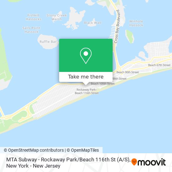 MTA Subway - Rockaway Park / Beach 116th St (A / S) map