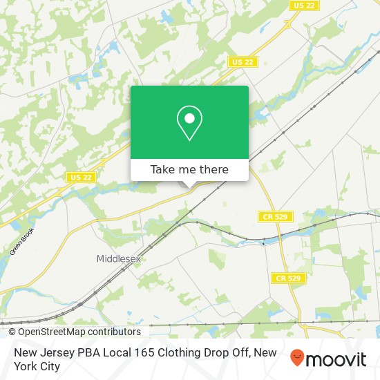 New Jersey PBA Local 165 Clothing Drop Off map