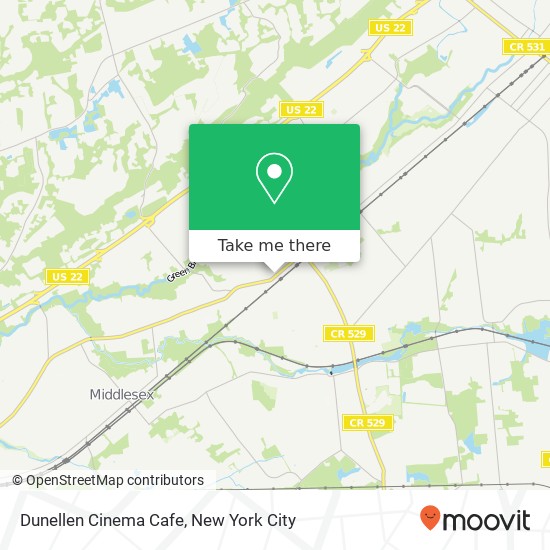Mapa de Dunellen Cinema Cafe