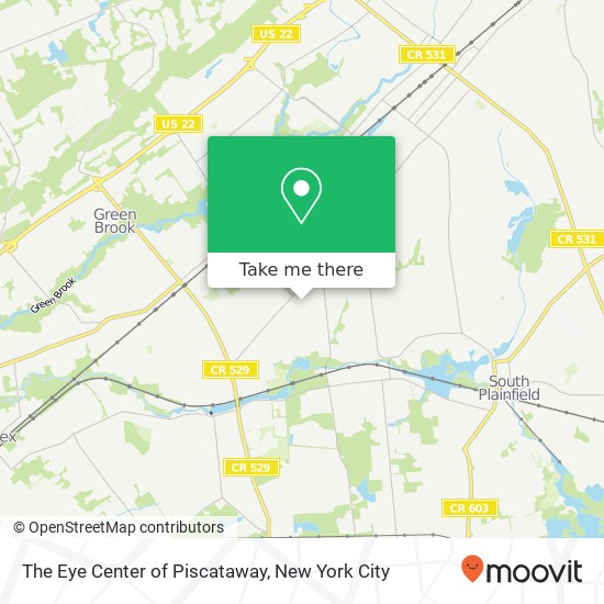 Mapa de The Eye Center of Piscataway