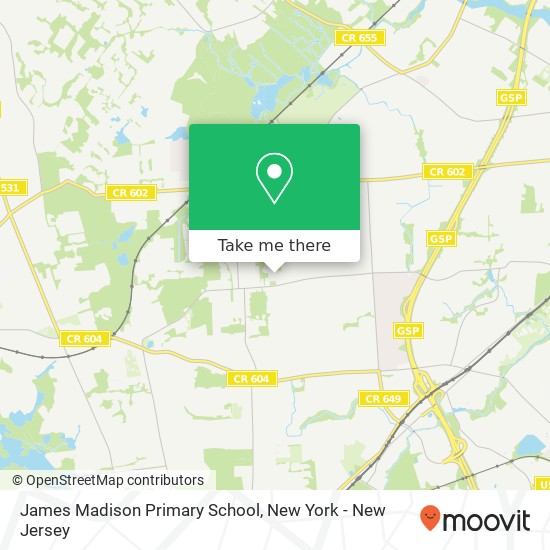 James Madison Primary School map