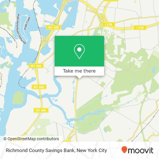 Richmond County Savings Bank map