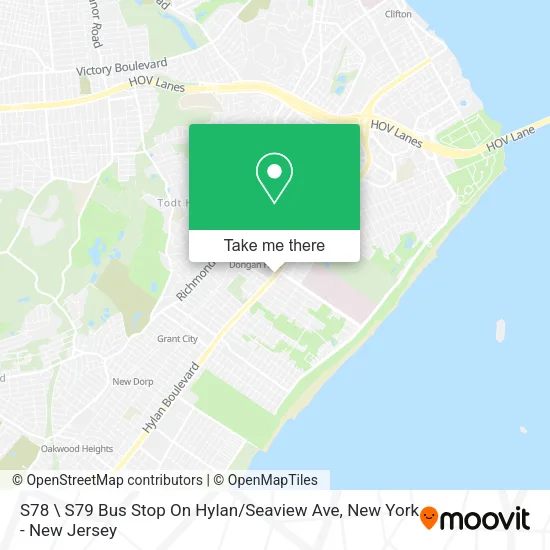 Mapa de S78 \ S79 Bus Stop On Hylan / Seaview Ave