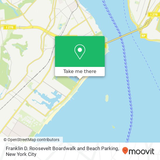 Mapa de Franklin D. Roosevelt Boardwalk and Beach Parking