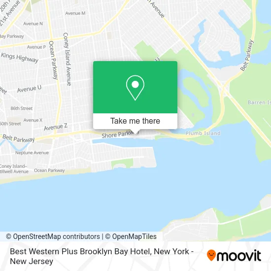 Best Western Plus Brooklyn Bay Hotel map