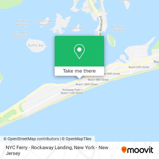 Mapa de NYC Ferry - Rockaway Landing