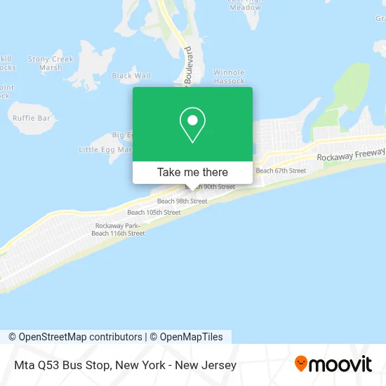 Mta Q53 Bus Stop map