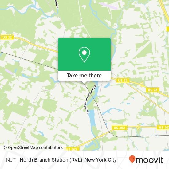 Mapa de NJT - North Branch Station (RVL)