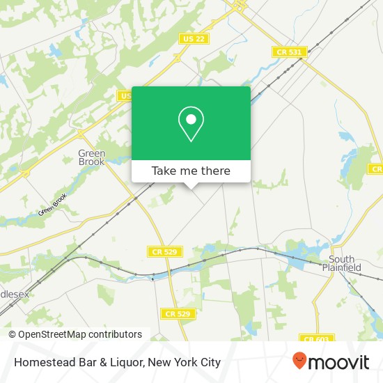 Mapa de Homestead Bar & Liquor