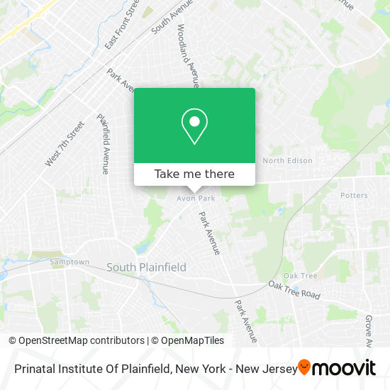 Prinatal Institute Of Plainfield map