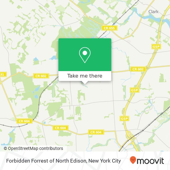 Forbidden Forrest of North Edison map