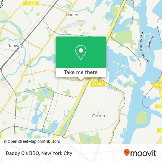Daddy O's BBQ map