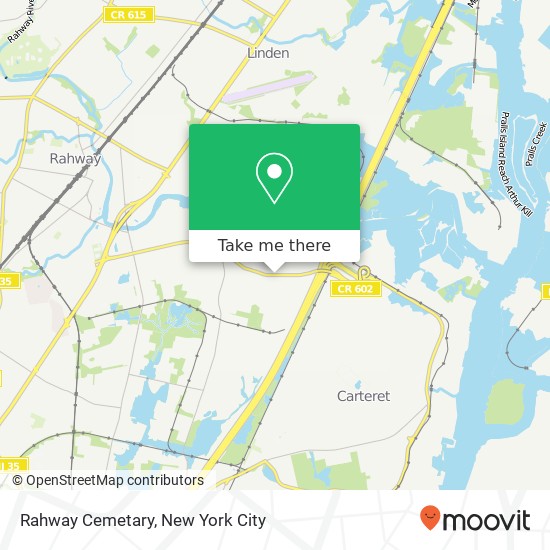 Rahway Cemetary map