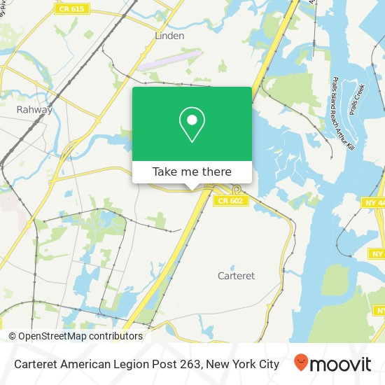 Carteret American Legion Post 263 map