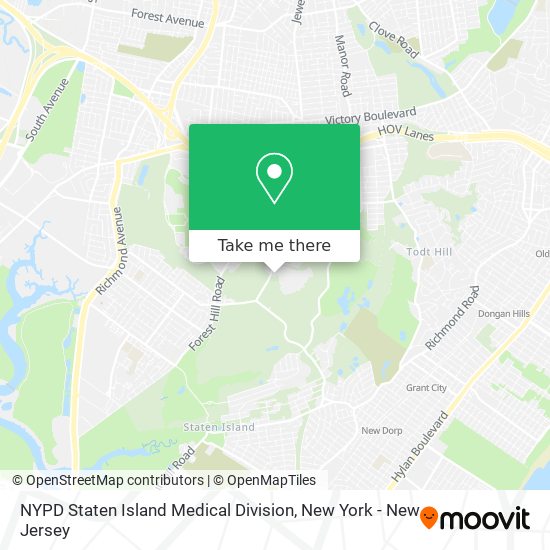 Mapa de NYPD Staten Island Medical Division