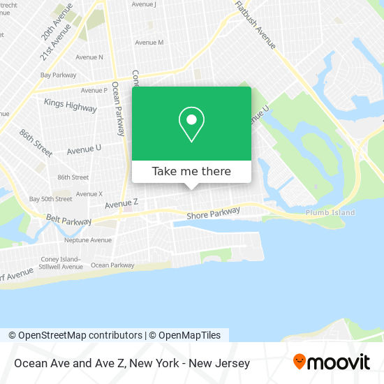 Mapa de Ocean Ave and Ave Z